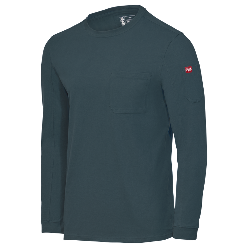 Men's Slim Fit Cotton Long Sleeve Pocket T-Shirt image number 12