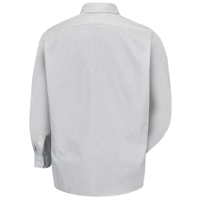 Men's Long Sleeve Striped Dress Uniform Shirt