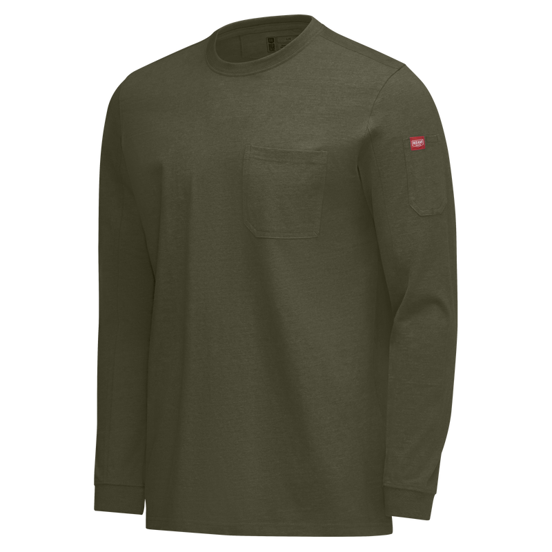 Men's Slim Fit Cotton Long Sleeve Pocket T-Shirt image number 12