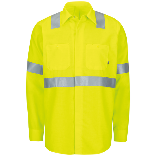 Long Sleeve Hi-Visibility Ripstop Work Shirt with MIMIX™ + OilBlok, Type R Class 2