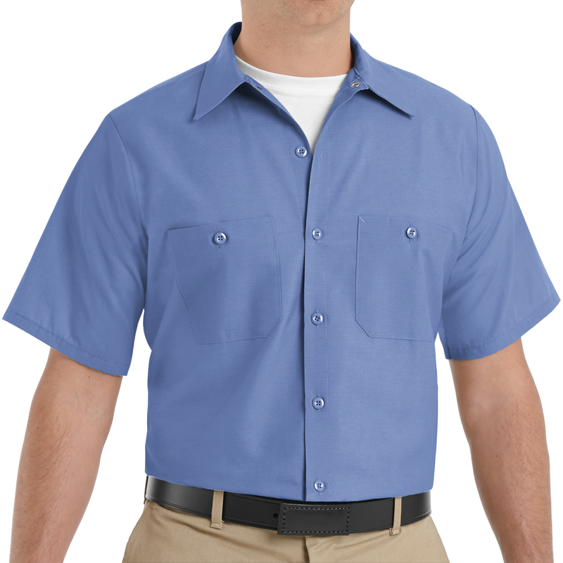 Men's Short Sleeve Industrial Work Shirt image number 3