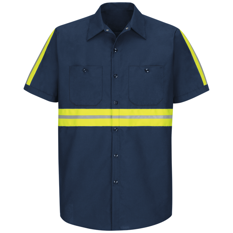 Short Sleeve Enhanced Visibility Industrial Work Shirt image number 0