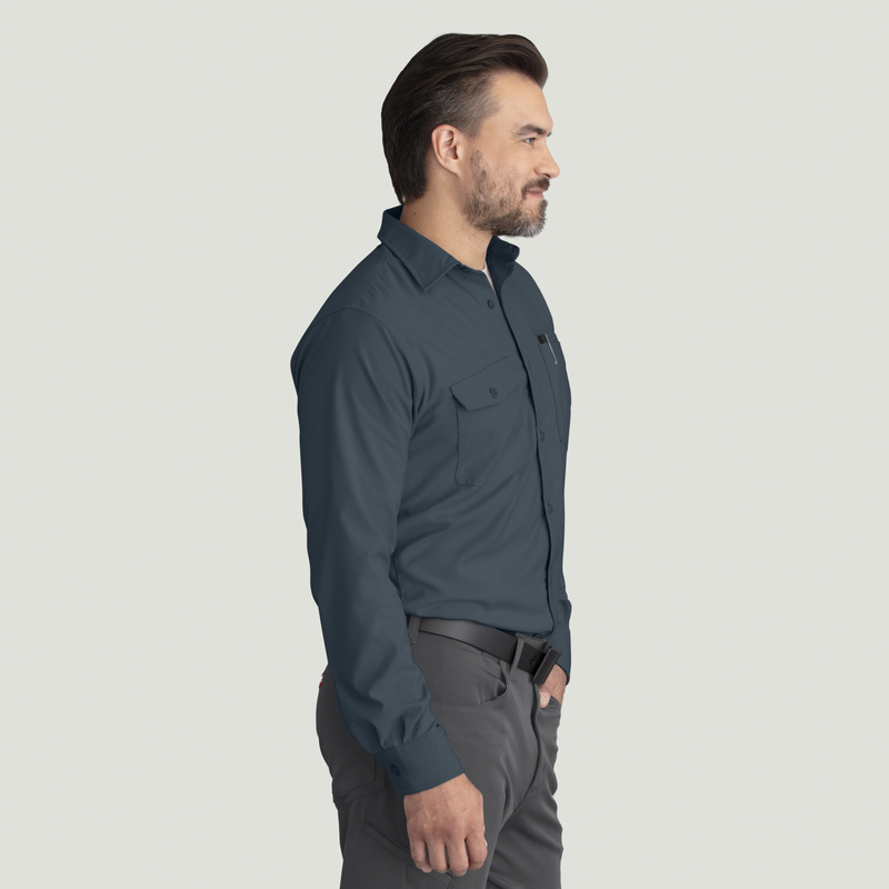 Men's Cooling Long Sleeve Work Shirt image number 8