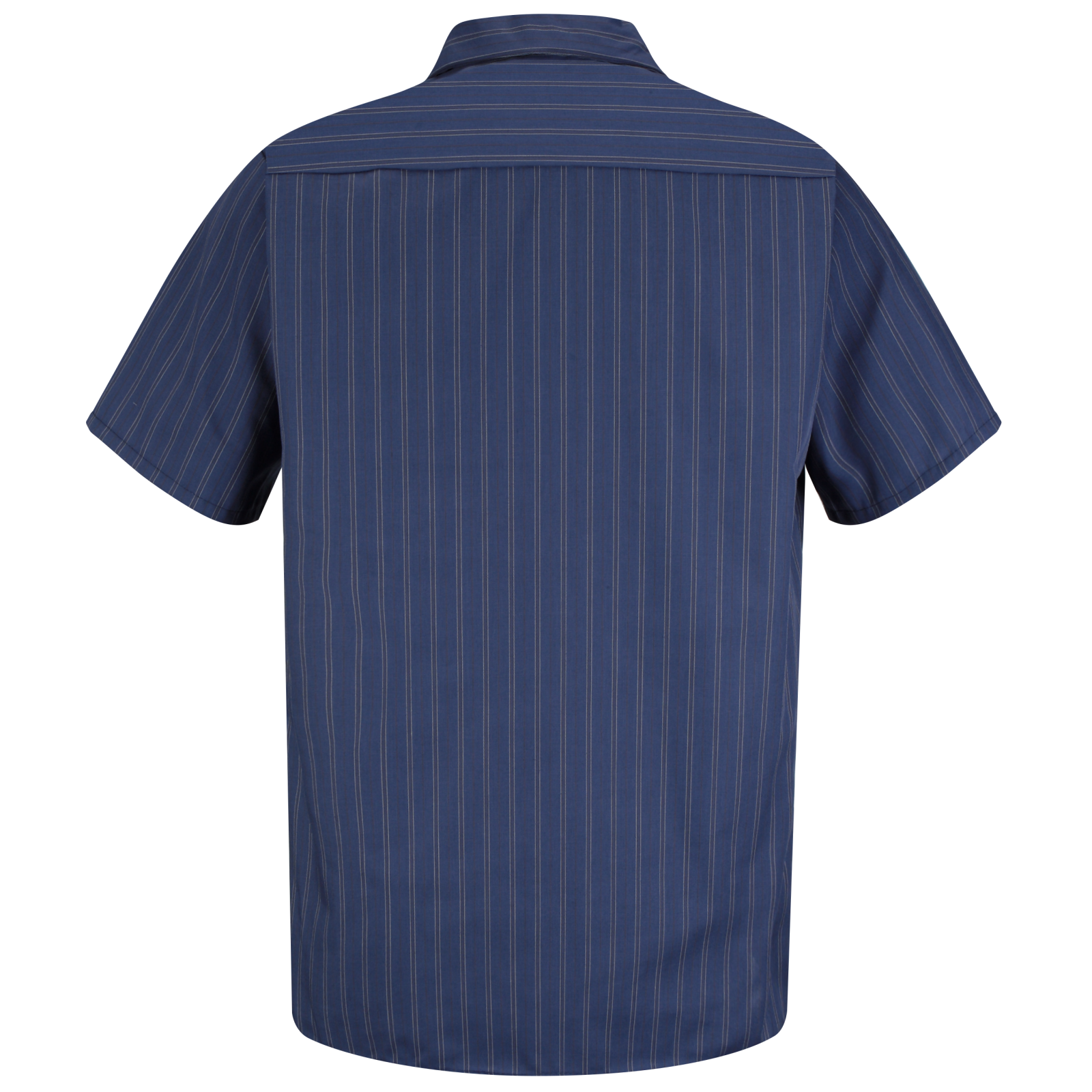 Light Blue Red Kap Mens Short Sleeve Stripe Work Shirt Navy 