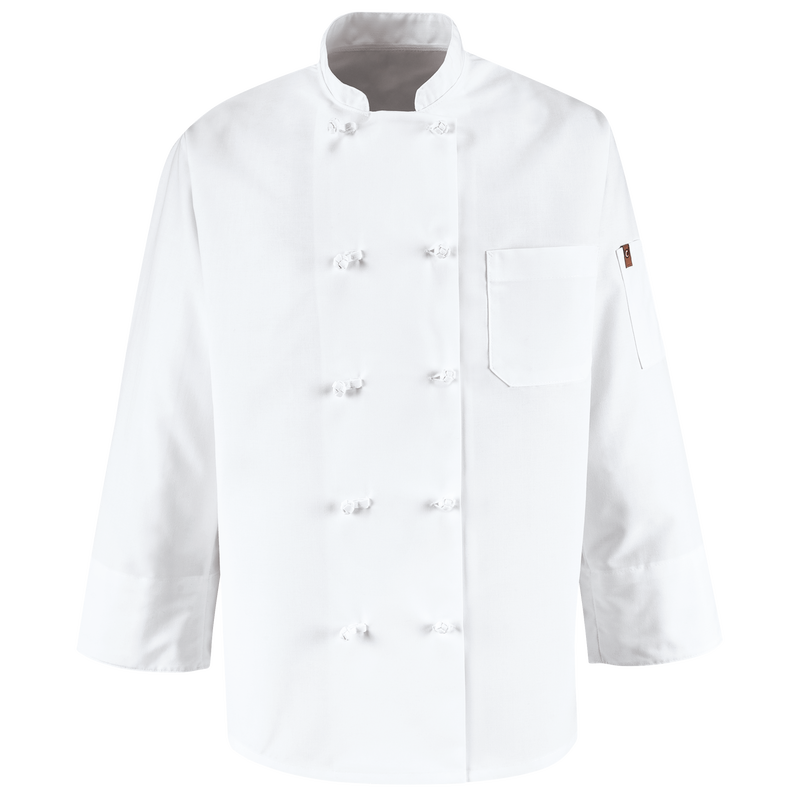 Ten Knot Button Chef Coat with Thermometer Pocket image number 0