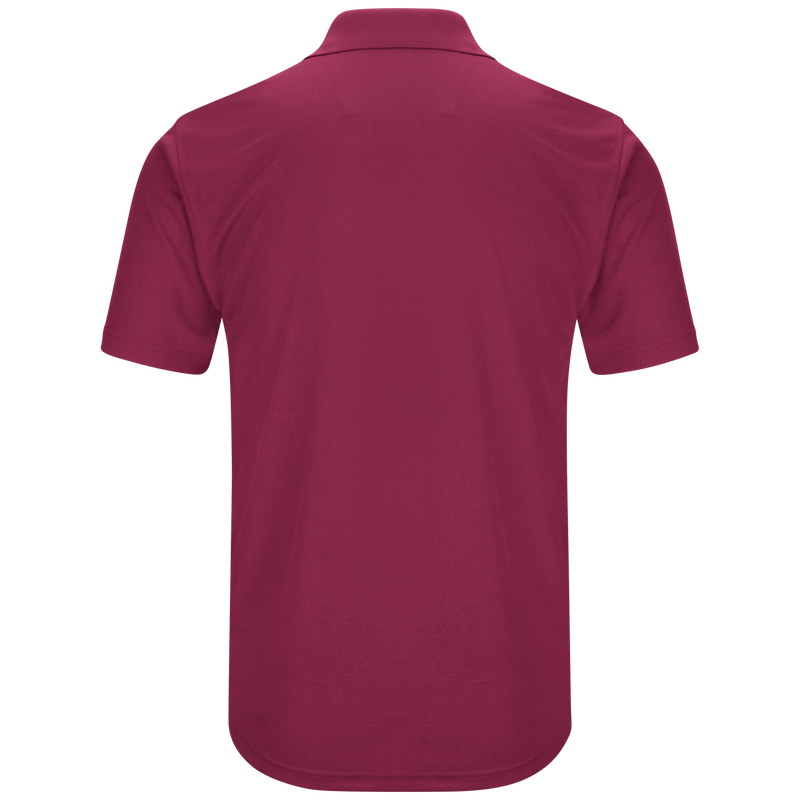 Red polo shirt back top