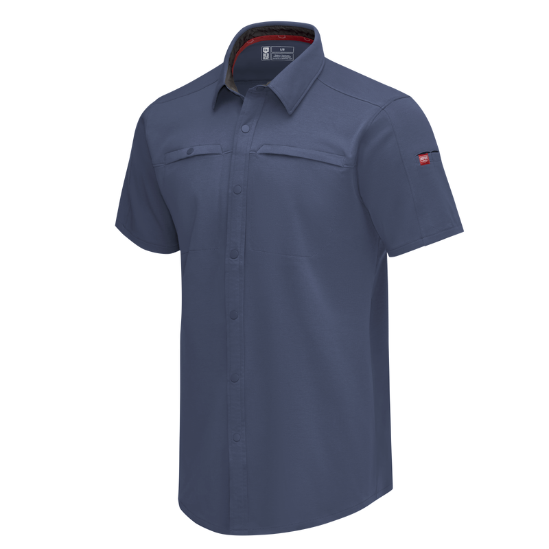 Men's Snap Front Jersey Short Sleeve Work Shirt image number 12