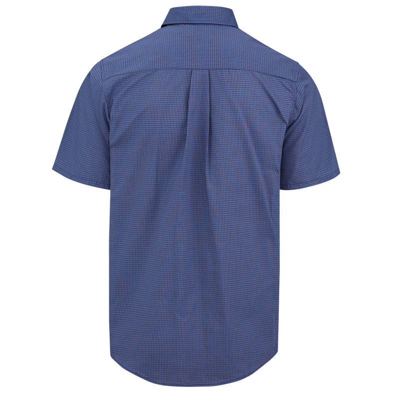Men's Short Sleeve Mini-Plaid Uniform Shirt image number 1