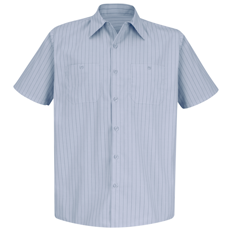 Men's Short Sleeve Striped Work Shirt image number 1