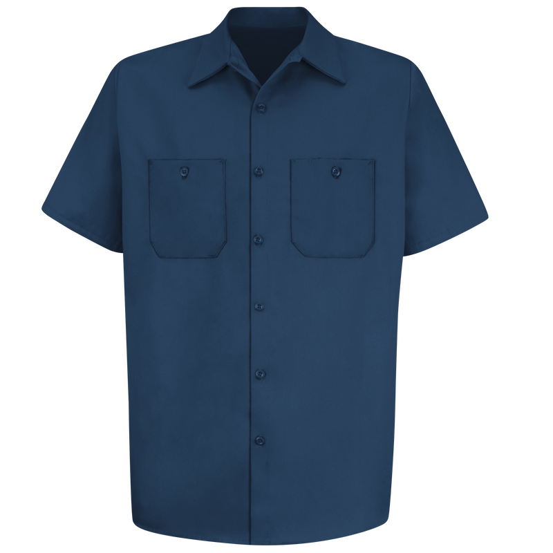 Men's Short Sleeve Wrinkle-Resistant Cotton Work Shirt image number 1