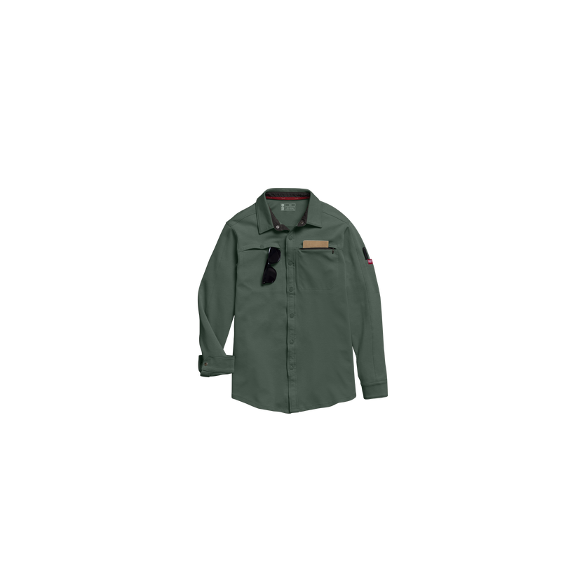 Men's Snap Front Jersey Long Sleeve Work Shirt image number 18