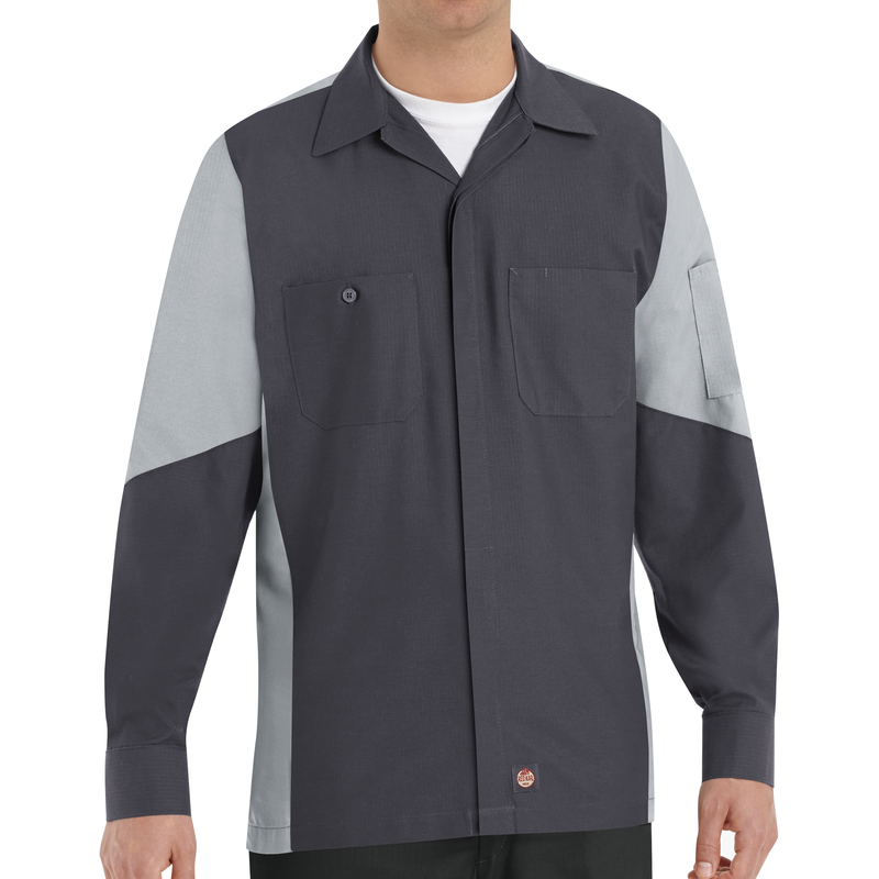 Men's Long Sleeve Two-Tone Crew Shirt image number 3