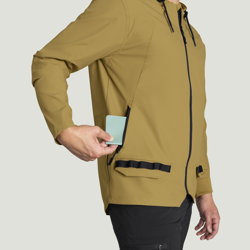 Men&rsquo;s Performance Hooded Windbreaker Jacket with ToolShift Pocket image number 12
