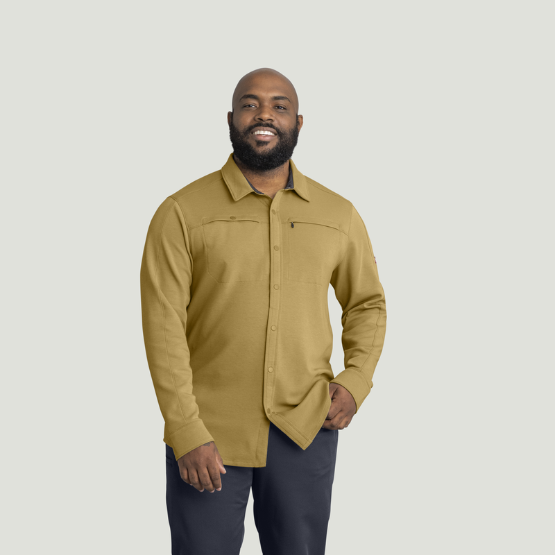 Men's Snap Front Jersey Long Sleeve Work Shirt image number 5