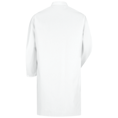 Gripper-Front Poly-Cotton Butcher Coat