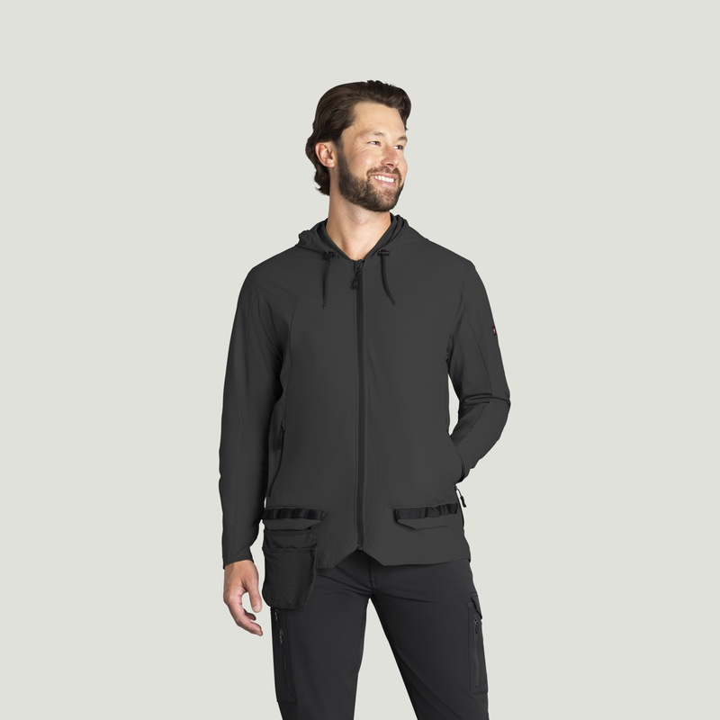 Men’s Performance Hooded Windbreaker Jacket with ToolShift Pocket image number 1