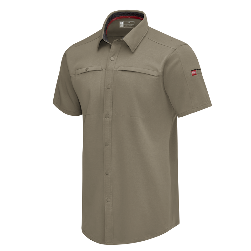 Men's Snap Front Jersey Short Sleeve Work Shirt image number 12