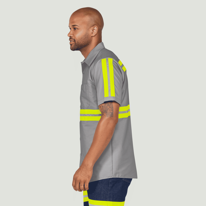 Short Sleeve Enhanced Visibility Industrial&nbsp;Work Shirt image number 3