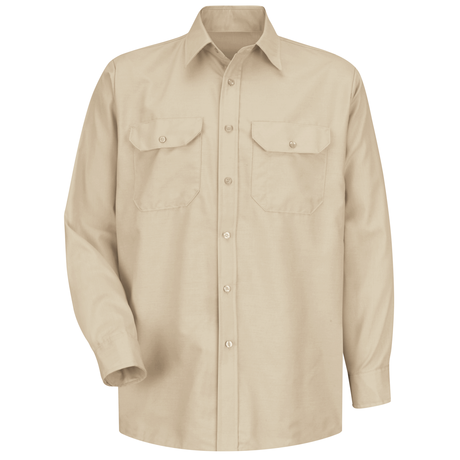 Long Sleeve Solid Dress Uniform Shirt 