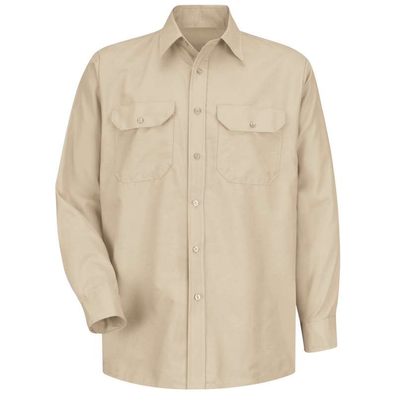 Men's Long Sleeve Solid Dress Uniform Shirt image number 0