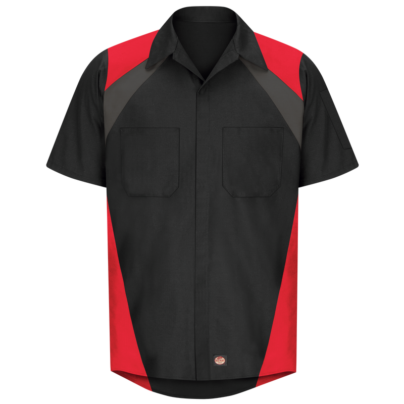 Men's Short Sleeve Tri-Color Shop Shirt image number 0