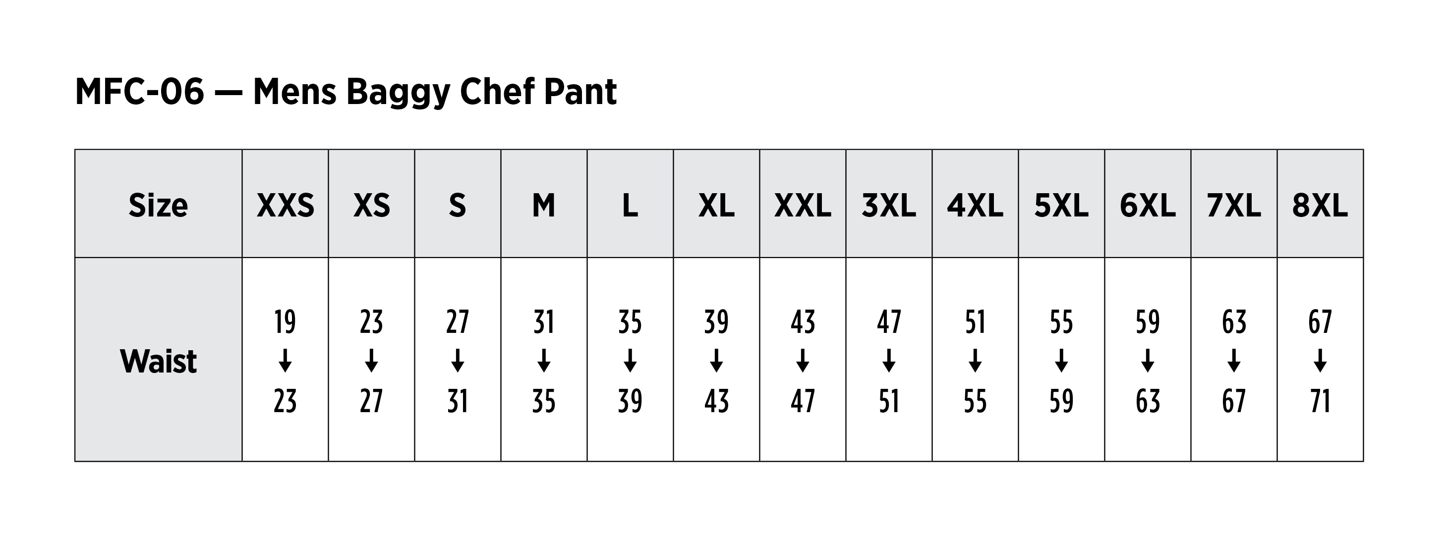 New Men Contemporary Black/White Check Baggy Chef Pants Size XS-6XL 