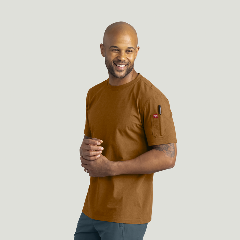 Men's Short Sleeve Midweight Slim Fit Performance Tee image number 3