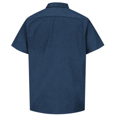 Men's Short Sleeve Heathered Poplin Uniform Shirt