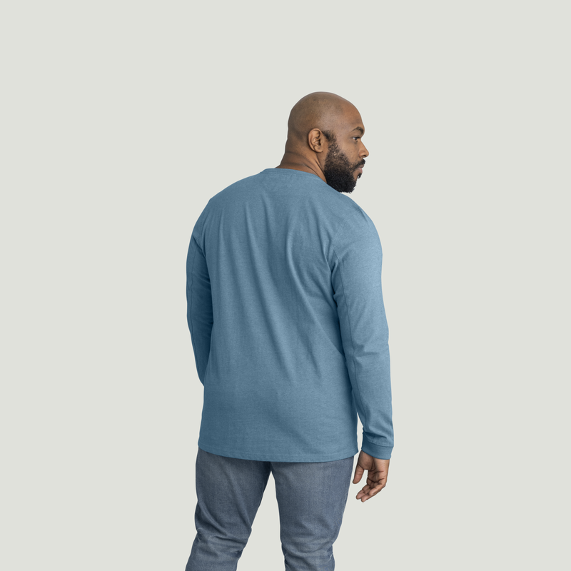 Men's Slim Fit Cotton Long Sleeve Pocket T-Shirt image number 6