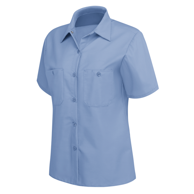 Women's Short Sleeve Industrial Work Shirt image number 4