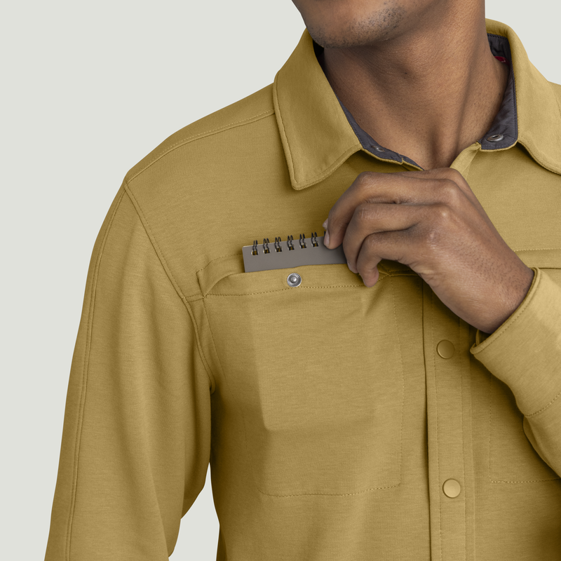 Men's Snap Front Jersey Long Sleeve Work Shirt image number 15