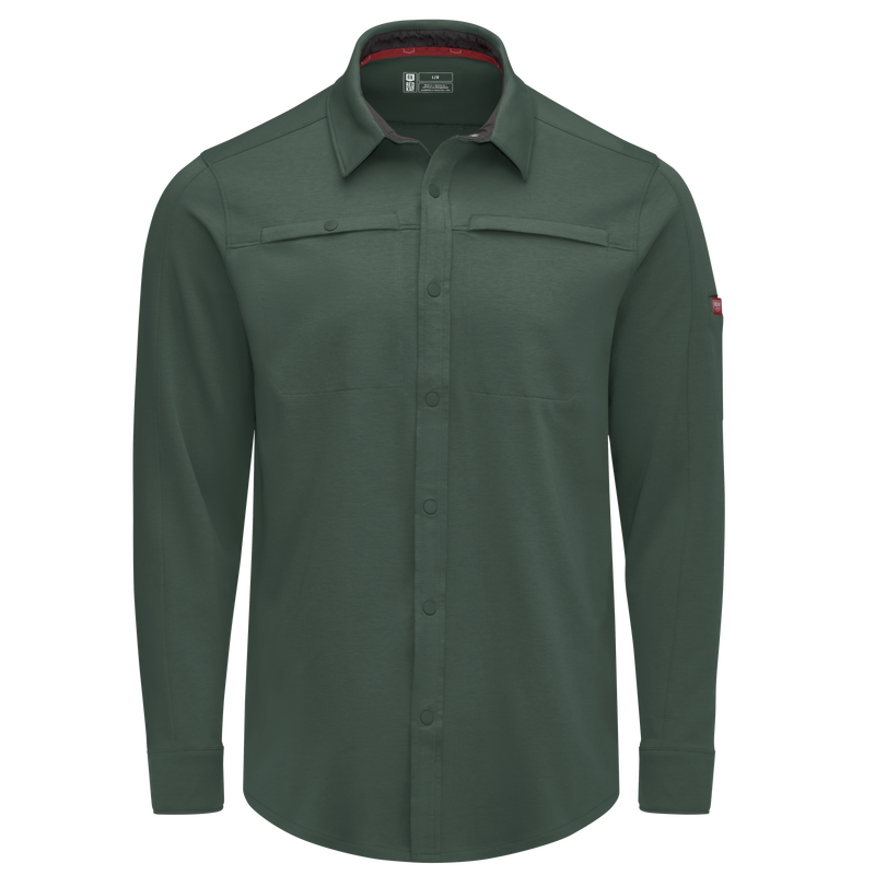 Men's Snap Front Jersey Long Sleeve Work Shirt image number 9