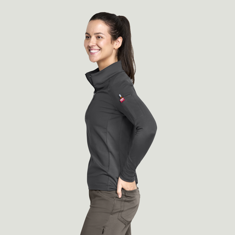 Women's Performance Quarter Zip Cadet Collar Pullover image number 3