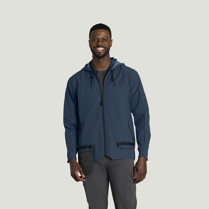Men’s Performance Hooded Windbreaker Jacket with ToolShift Pocket image number 1