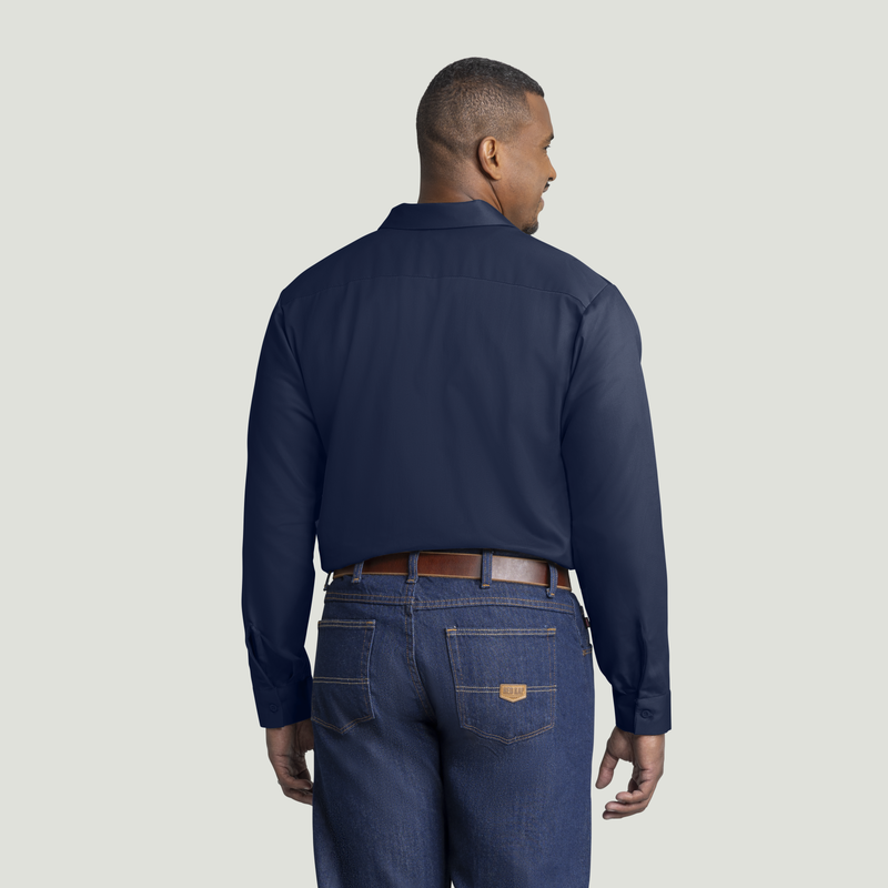 Men's Long Sleeve Wrinkle-Resistant Cotton Work Shirt image number 6