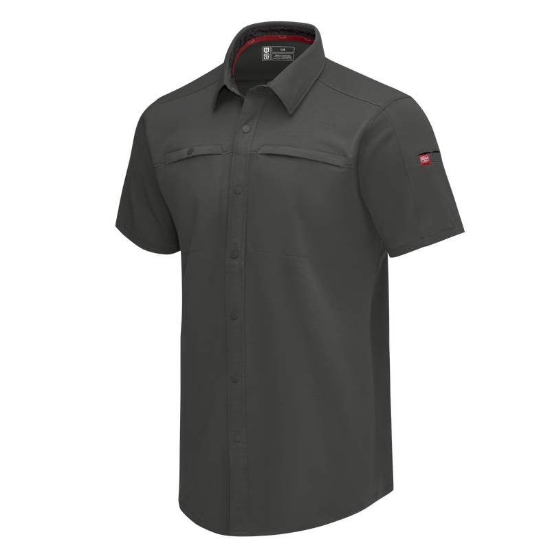Men's Snap Front Jersey Short Sleeve Work Shirt image number 12