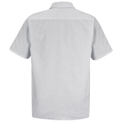 Men's Short Sleeve Striped Work Shirt