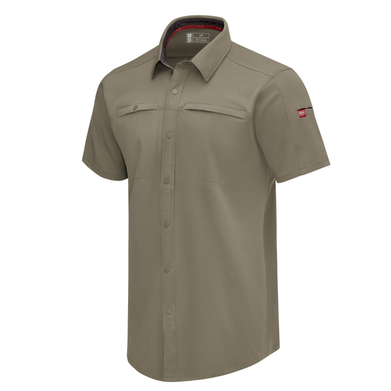 Men's Snap Front Jersey Short Sleeve Work Shirt image number 12