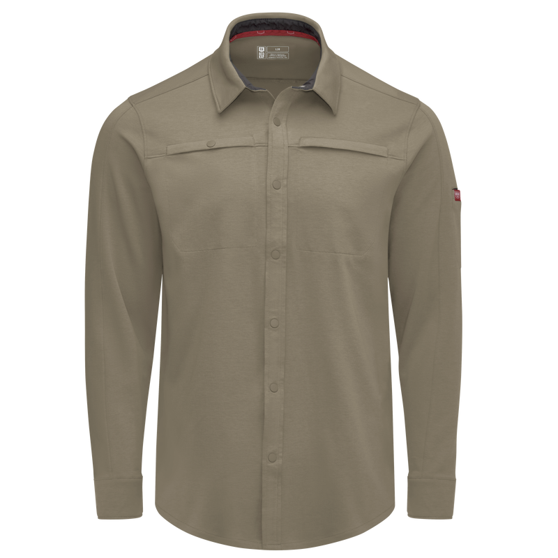 Men's Snap Front Jersey Long Sleeve Work Shirt image number 9
