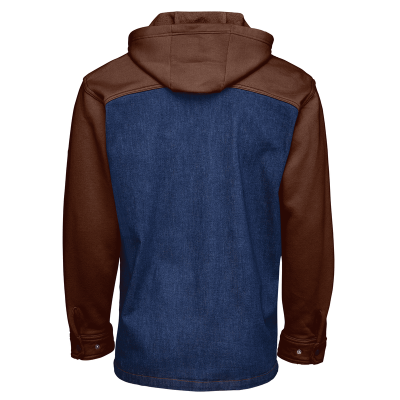 Men&rsquo;s Denim and Fleece Hooded Shirt Jacket image number 6