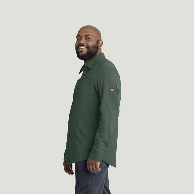 Men's Snap Front Jersey Long Sleeve Work Shirt image number 7