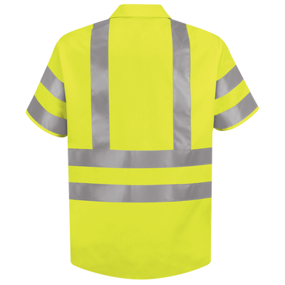 Men's Hi-Visibility Short Sleeve Work Shirt - Type R, Class 3