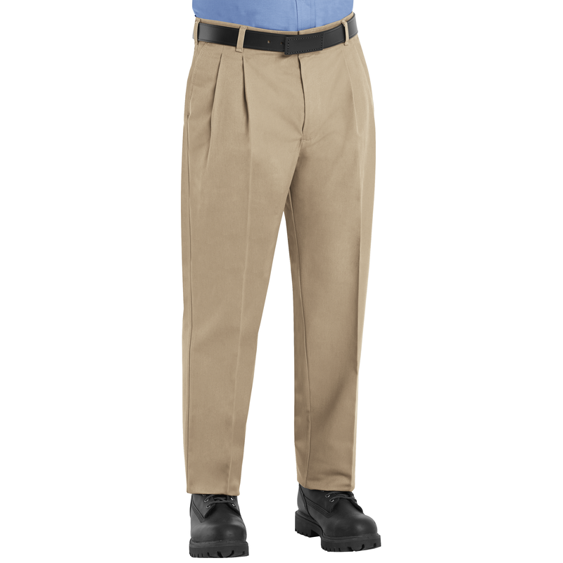 Men's Pleated Twill Slacks | Red Kap®