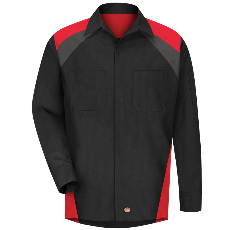 Men's Long Sleeve Tri-Color Shop Shirt image number 1