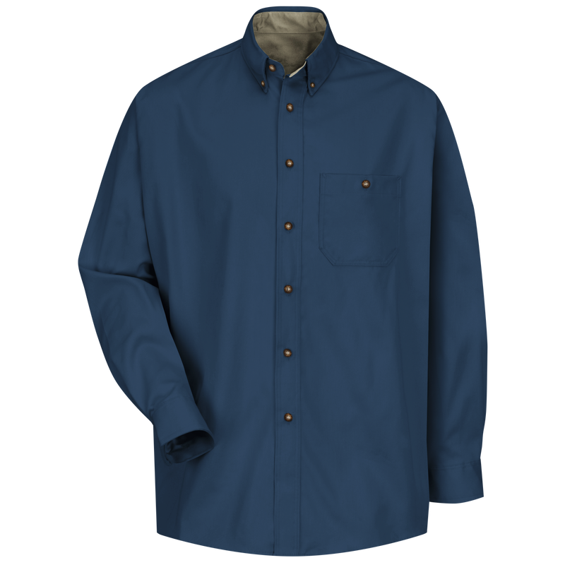 Men's Long Sleeve Cotton Contrast Dress Shirt image number 1