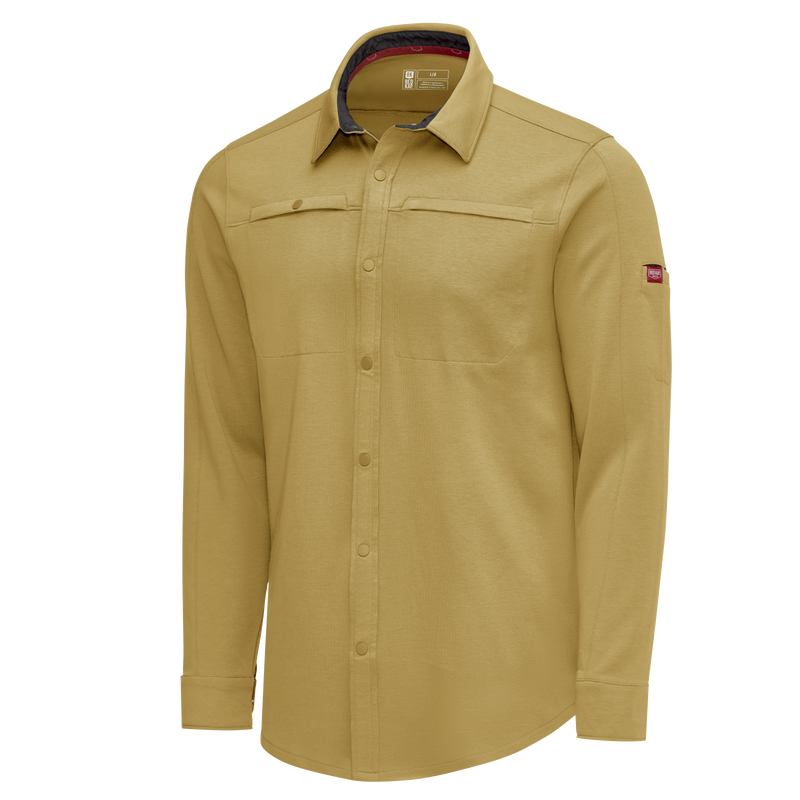 Men's Snap Front Jersey Long Sleeve Work Shirt image number 12
