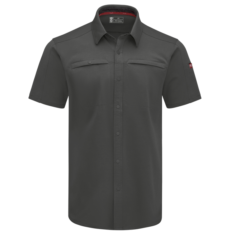 Men's Snap Front Jersey Short Sleeve Work Shirt image number 9