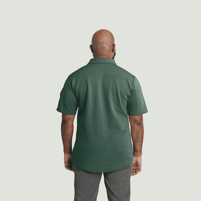 Men's Snap Front Jersey Short Sleeve Work Shirt
