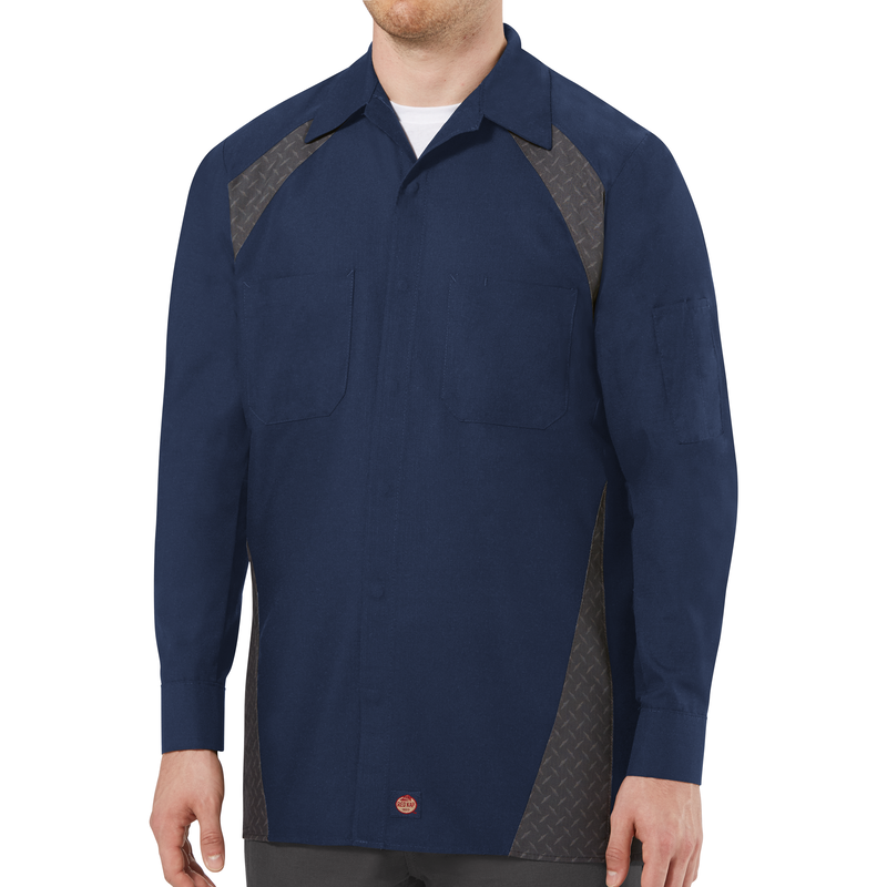 Men's Long Sleeve Diamond Plate Shop Shirt image number 3