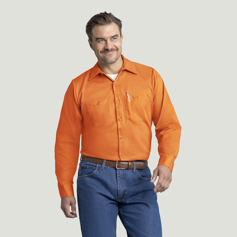 Men's Long Sleeve Wrinkle-Resistant Cotton Work Shirt image number 1